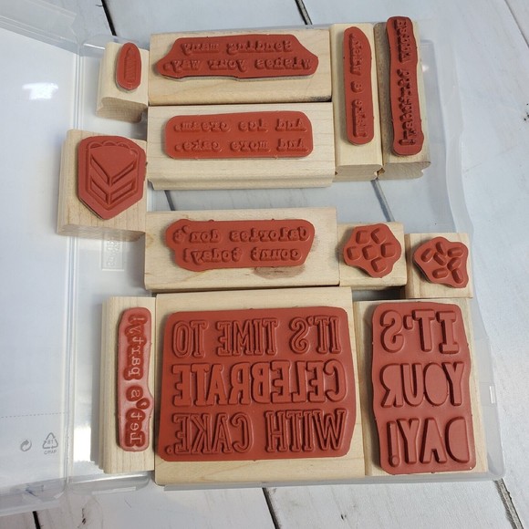 Stampin Up "PARTY WITH CAKE" Clear Mount Stamp Set & Party Pop-Up Thinlits Dies - Picture 4 of 6